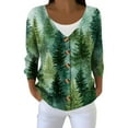 thumbnail image 1 of Women's Fashion Long Sleeve Christmas Snowman Snowflake Print Jacket Cardigan for Holiday Party and Casual Daily Wear,Mint Green,S, 1 of 7