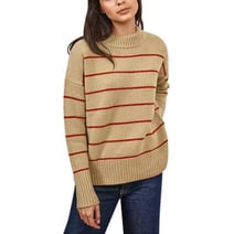 Women's Fashion Long Sleeve Color Knitted Sweater Loose Pullover Jumper Tops