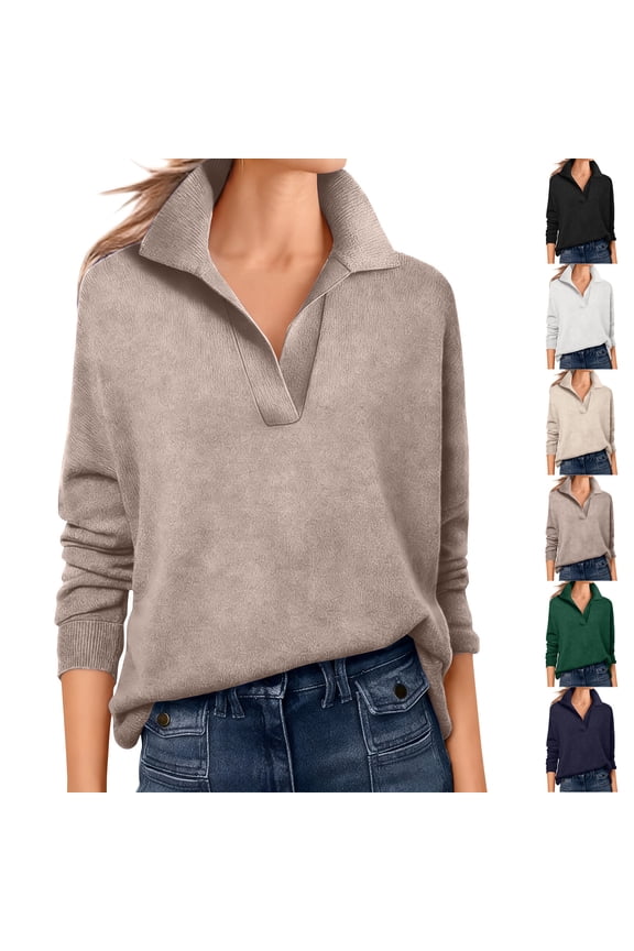 Women's Fashion Long V-Neck Pullover Knitted Sweater, Slim and Chic, Great for Casual Outings and Office Wear,Army Green,S