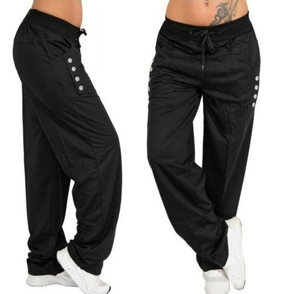 Women's Fashion Loose Casual Pure Color Harem Yoga Joggerpant Trousers Harem Women Trousers Pants