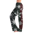 thumbnail image 1 of Women's Fashion Loose Christmas Print Casual Pants with Drawstring Elastic Waist, Comfortable Sleepwear and Loungewear Trousers for Home,Navy,3XL, 1 of 6