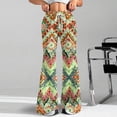 thumbnail image 1 of Women's Fashion Loose Drawstring Waist Retro Printed Casual Sports Flared Pants, Elastic Joggers Sweatpants, Stylish Yoga Pants for Women,Green,2XL, 1 of 8