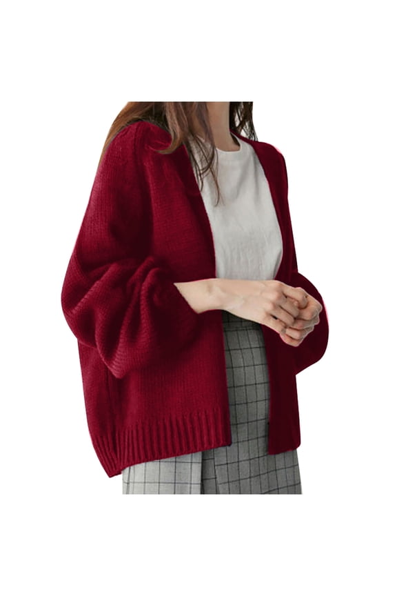 Women's Fashion Loose Knitted Cardigan Sweater Coat Thin Model Soft Comfortable Stylish Outerwear Casual Elegant Long Sleeve Lightweight Versatile