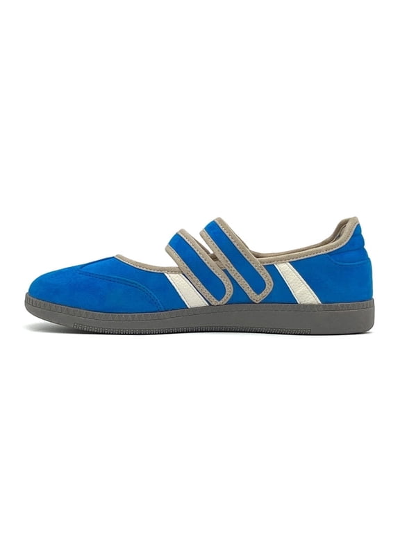 Women's Fashion Mary Jane Shoes Double Hook and Loop Flat Sneakers Lightweight Non Slip Casual Walking Shoes Daily Office Commute Comfort Shoes for Ladies Girls