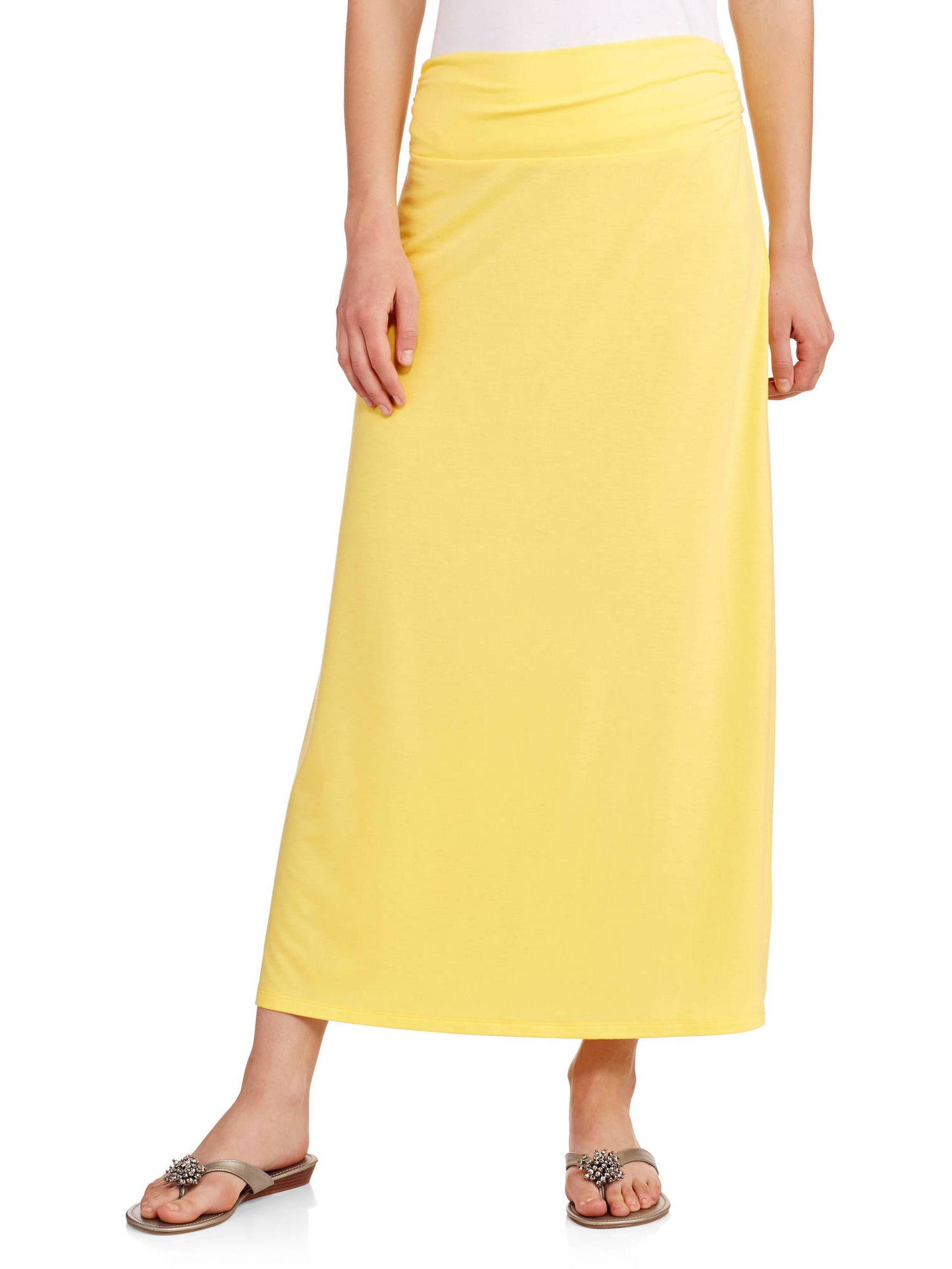 Women's Fashion Maxi Skirt with Shirred Waistband - image 1 of 2