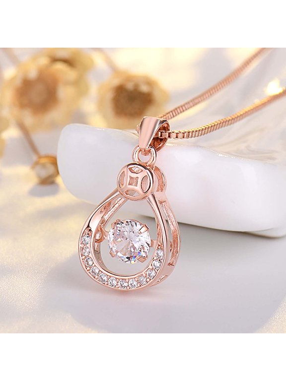 Women's Fashion Metal Necklace - Elegant Versatile Jewelry, 40+5cm Chain with 1.9x1cm Pendant, High-Quality Polished Finish, Perfect Gift for Women