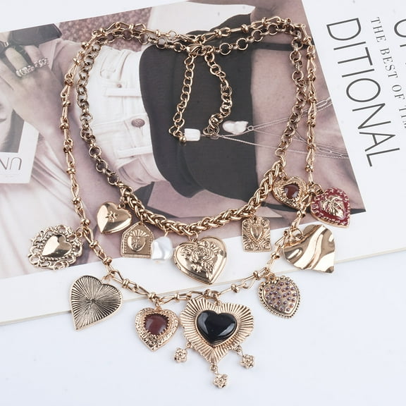 Women's Fashion New Multi-layer Love Pearl Necklace