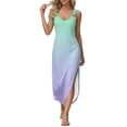 thumbnail image 1 of Women's Fashion Nightgown Comfortable Beach Sleeveless Hawaiian Dress Purple L, 1 of 4