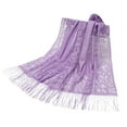 thumbnail image 1 of Women's Fashion Nylon Hollow Striped Tassel Long Shawl Women's Fashion Scarf, 1 of 2