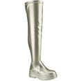 thumbnail image 1 of Women's Fashion Over The Knee Boots Comfortable Round Toe Chunky Block Heels Thigh High Boots, 1 of 6