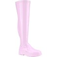 thumbnail image 1 of Women's Fashion Over The Knee Boots Comfortable Round Toe Chunky Block Heels Thigh High Boots, 1 of 6