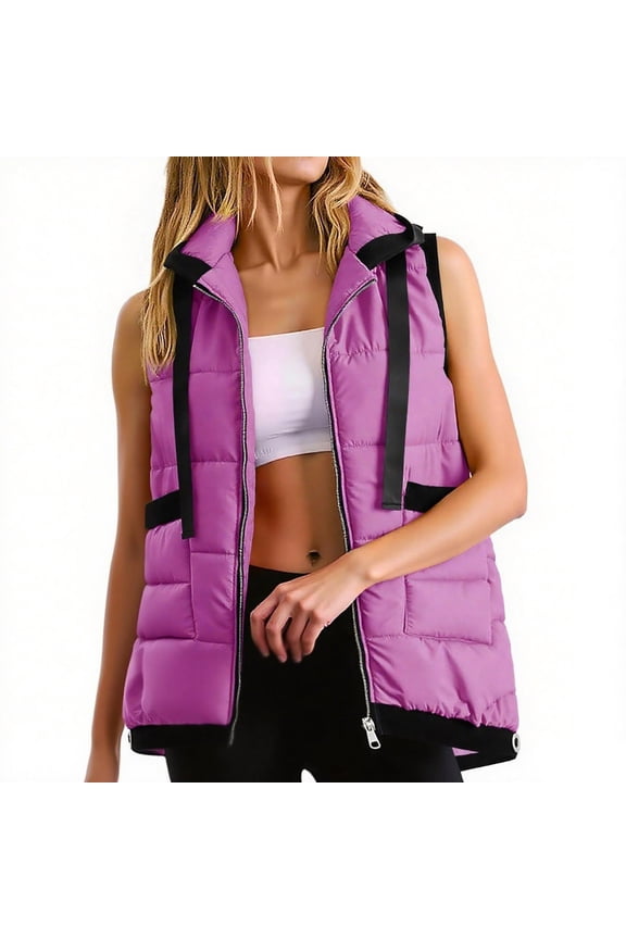 Women's Fashion Oversized Fleece-Lined Coat - Solid Color Long Sleeve Warm Jacket, Soft Comfortable Casual Outerwear, Fuchsia Size L