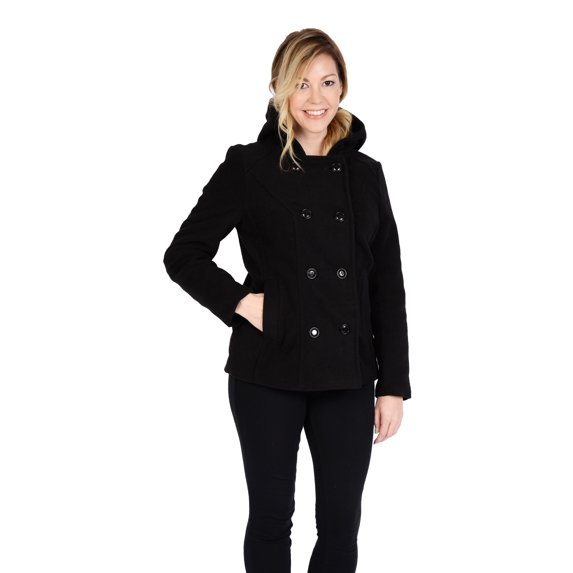 Women's Fashion Pea Coat With Hood