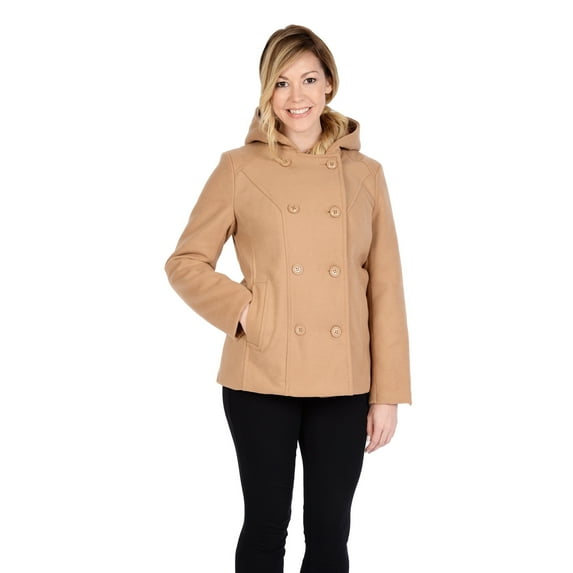 Women's Fashion Pea Coat With Hood