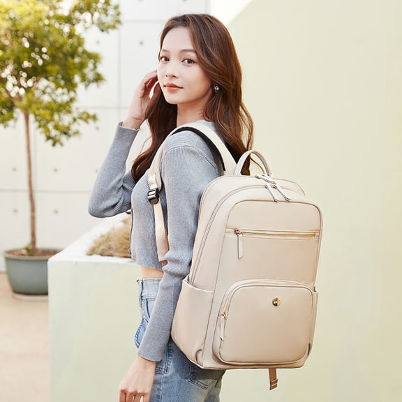 Women's Fashion Personalized Commuter Backpack,Medium Apricot