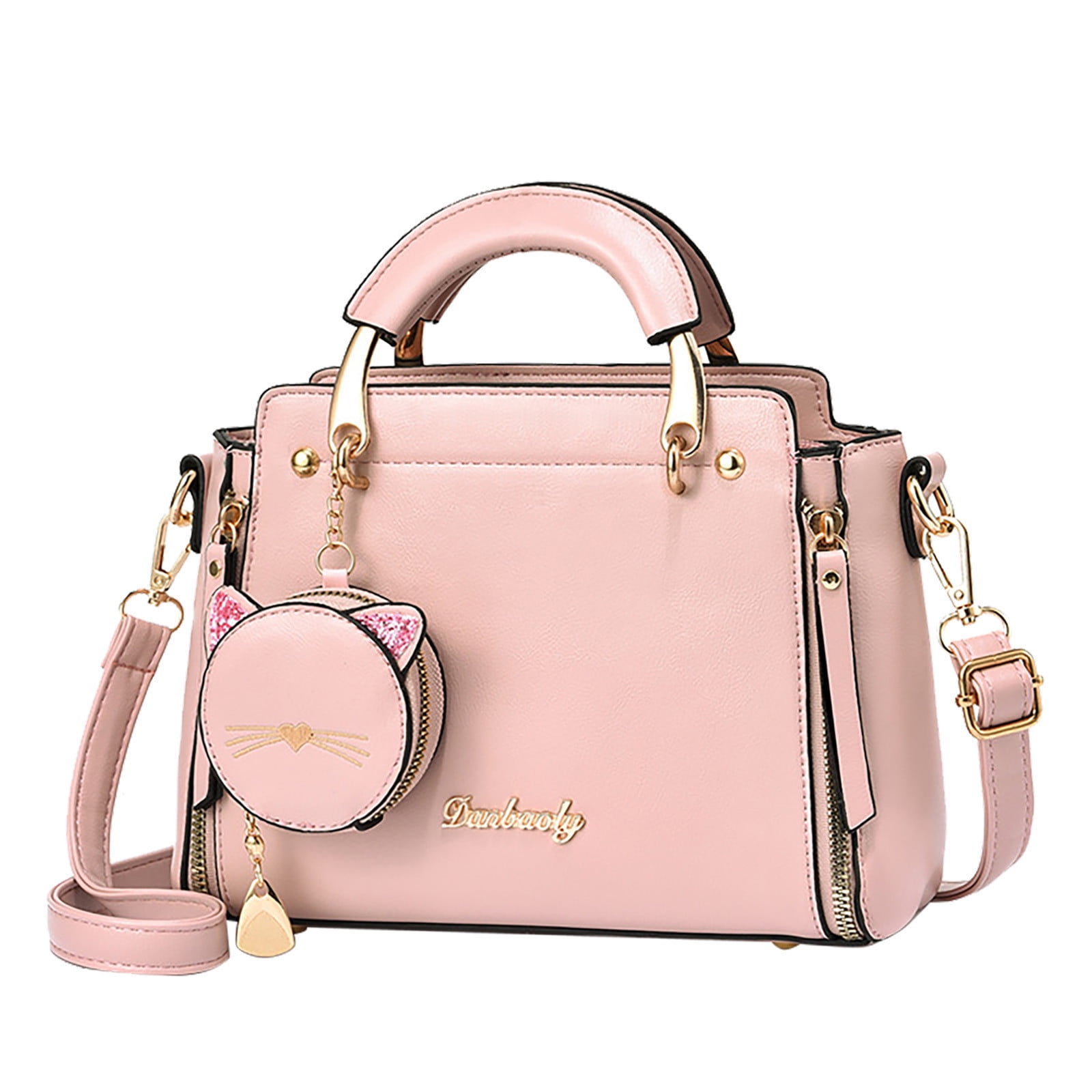 Women Cotton Shoulder Bag Handbag Lady Tote Satchel Purse Bags Pink Multi  Print