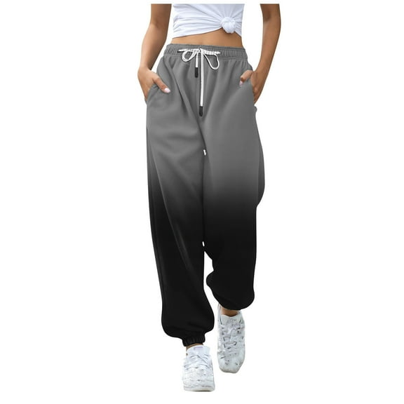 Women's Fashion Printed Guards Drawstring Elastic Waist Strap Casual Pants