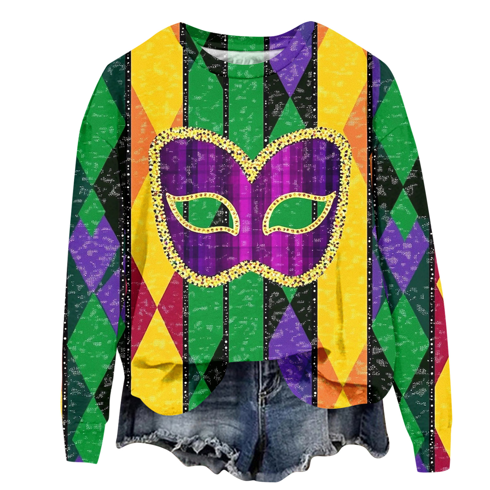 Carnival round neck fashionable long sleeve sweatshirt main image 1