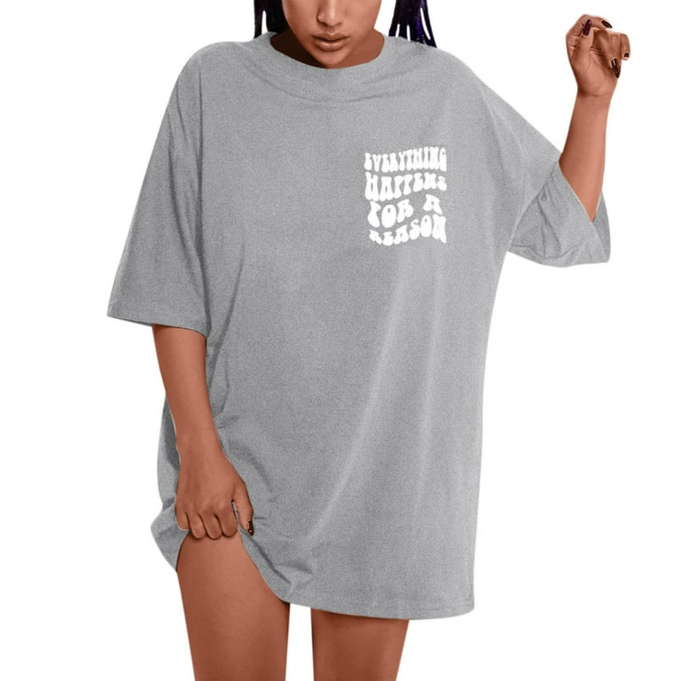 Women's Fashion Printed T-Shirt Slogan Graphic Drop Shoulder Oversized Tee  Long Sleeve Shirts for Women Trendy Long Sleeve Fitted Shirt Women 