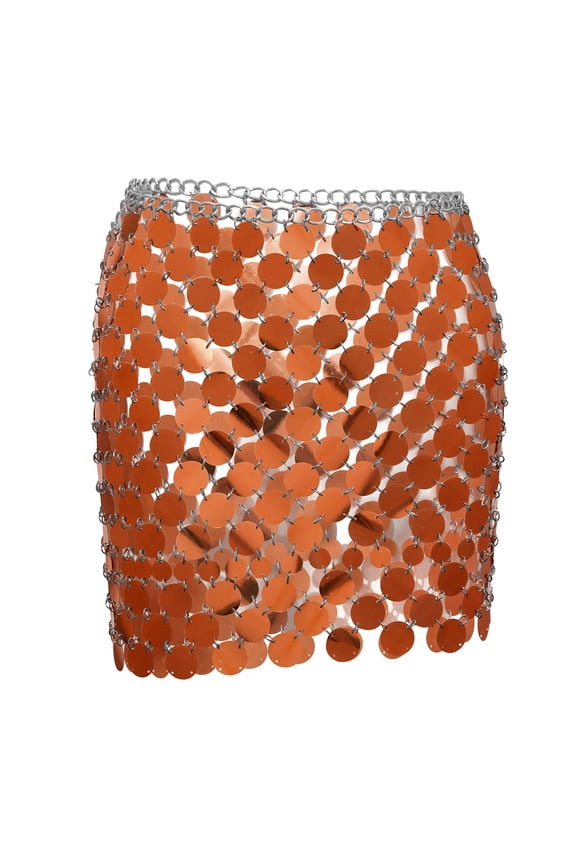 Women's Fashion Punk Style Sexy Street Style Beaded Holiday Party Skirt