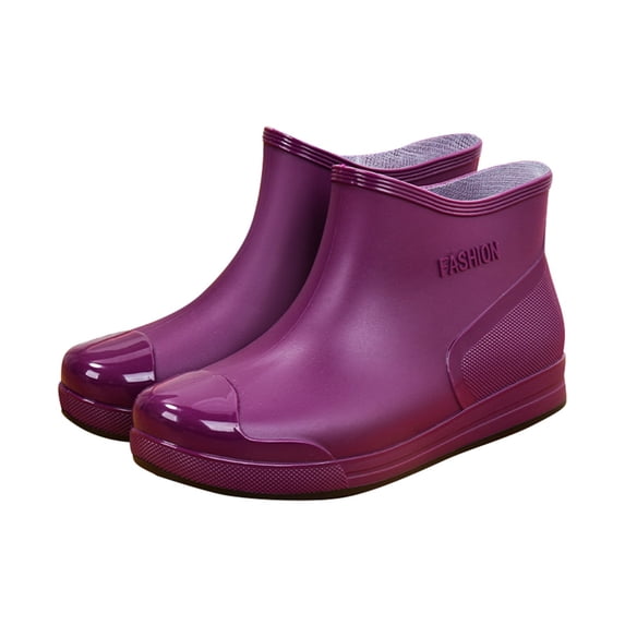 Women's Fashion Rain Boots Low Cut Short Tube Water Shoes With Non Soles For Rainy Days Outdoor Activities And Wet Conditions