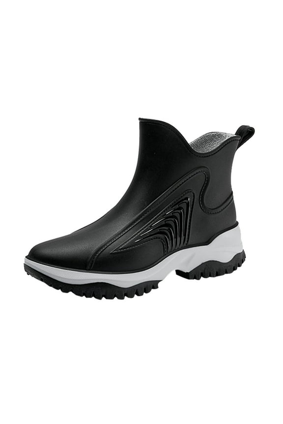 Women's Fashion Rain Shoes Rain Shoes for Women Size 6 Outside Waterproof Shoes Kitchen Extra Wide Rain Boots Rubber Shoes Soft Bottom Same Day Shoes Comfortable Middle Tube Rain Boots