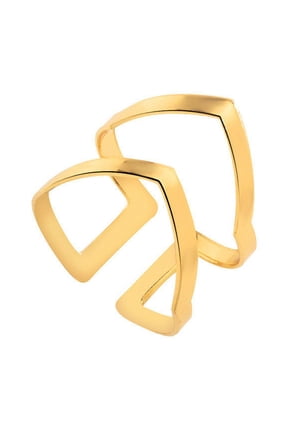 Women's Fashion Ring Gold Double Arrow Alloy Ring Trendy Elegant Design Ring Perfect for Everyday Wear Special