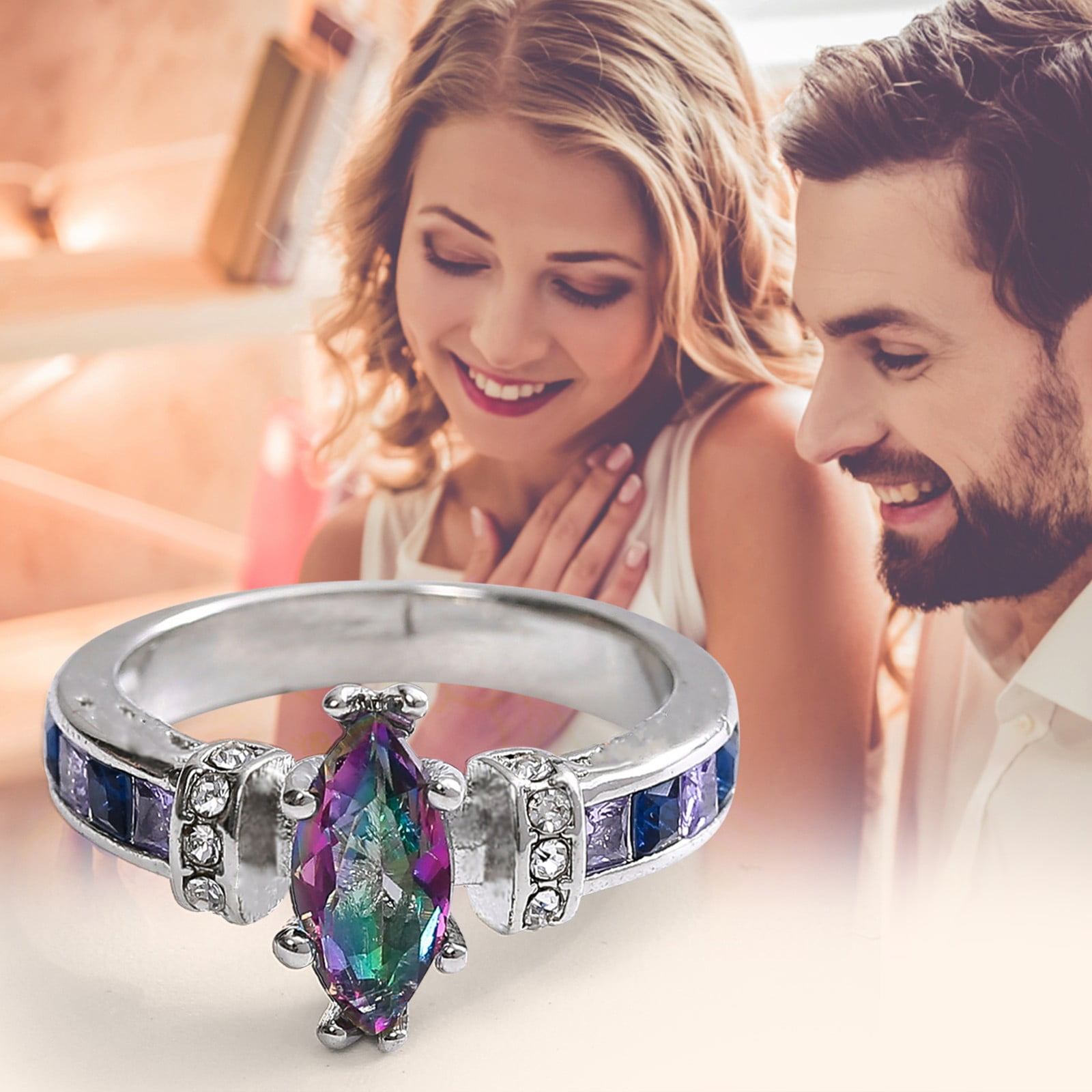 Women's Fashion Ring Wedding Engagement Ring Birthday Valentine's Day Jewelry Gift Ring Finger