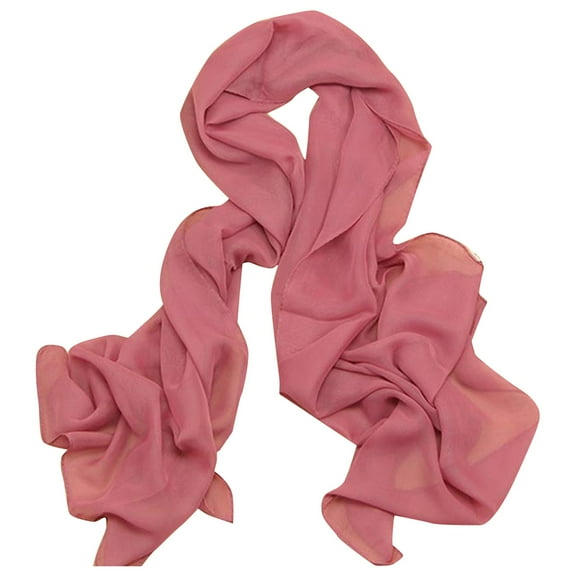 Women's Fashion Scarves! Yigetop Womens Solid Color Chiffon Silk Scarf Candy Color Scarf Thin Scarf L One Size