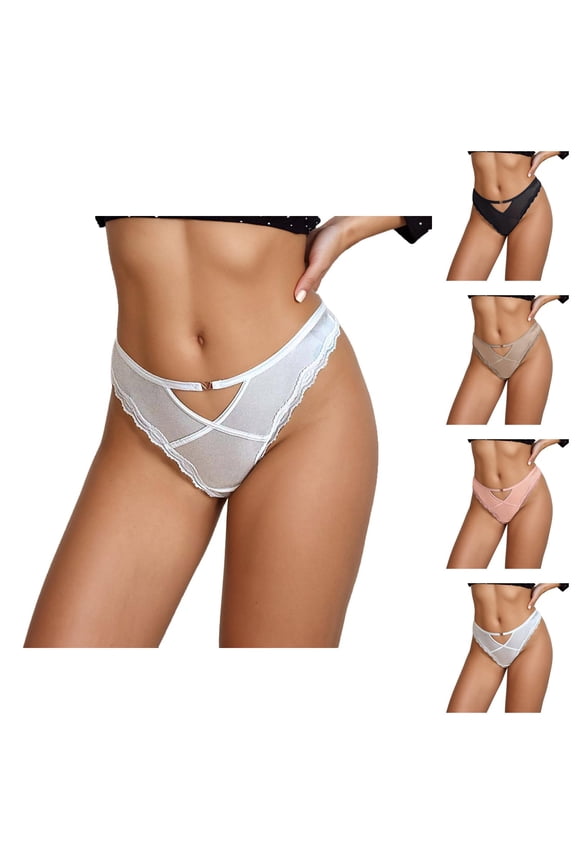 Women's Fashion Sexy Low Waist Underwear Color Striped Briefs Underwear Women Panties