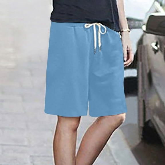 Women’s Fashion Shorts Dgankt Women's Casual Loose Pockets Drawstring Shorts Women Linen Shorts