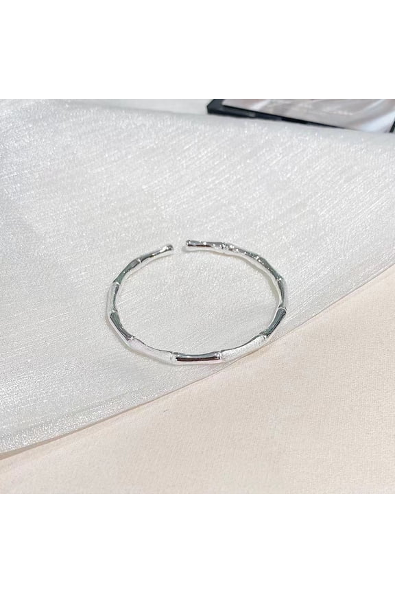 Women's Fashion Silver-plated Bamboo Bracelet