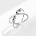 thumbnail image 1 of Women's Fashion Simple Flexible Rotating Simple Double-layer Cross Ring, 1 of 5