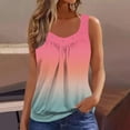 thumbnail image 1 of Women's Fashion Sleeveless Blouse T-Shirt Printed Casual Loose Stretchy Pleated Tank Tops Dressy Tank Tops for Women L, 1 of 5