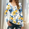 thumbnail image 1 of Women's Fashion Slim Fit V-Neck Long Sleeve Striped Pullover Top for Casual Outfits, 1 of 7