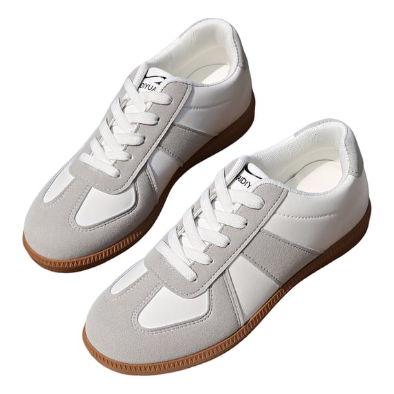 Women's Fashion Slip On Sneakers Comfortable Walking Skate Shoes Casual Lace Up Non Slip Trainers Footwear Black Size 9