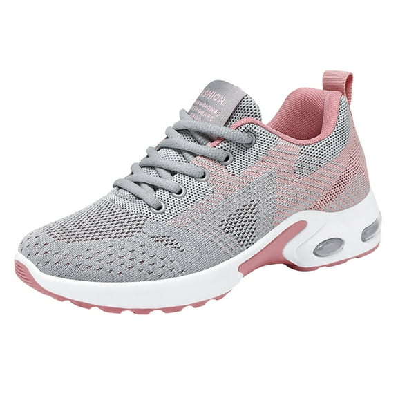Fukaraa Women's Gym Sneakers Air Cushion Lightweight Running Shoes Breathable Mesh Walking