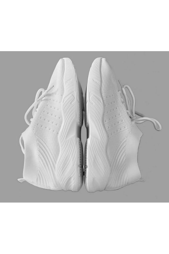Women’s Fashion Sneakers - Lace Up, Platform Shoes - White - Free Delivery