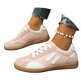 thumbnail image 1 of Women's Fashion Sneakers Trendy Stylish Low Top Classic Retro Casual Ladies Comfortable Running Walking Shoes(Color:Light Pink,Size:6.5), 1 of 9