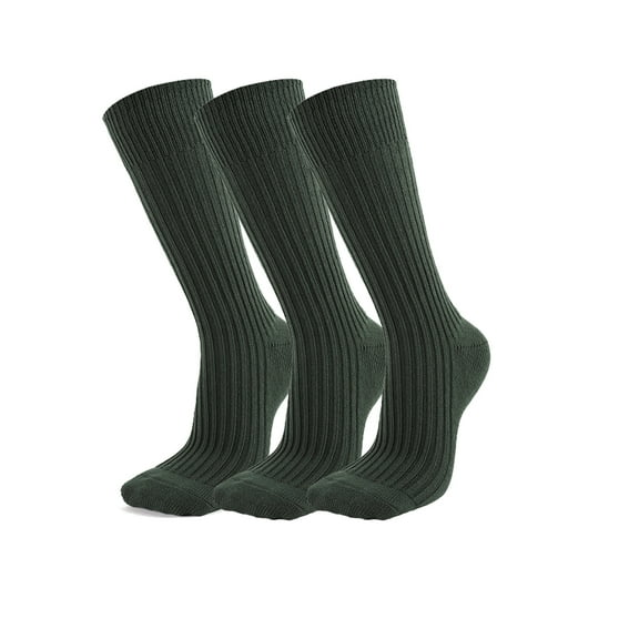 Women's Fashion Solid Color Cotton Socks, Candy Color Ribbed Socks, 3 Pairs