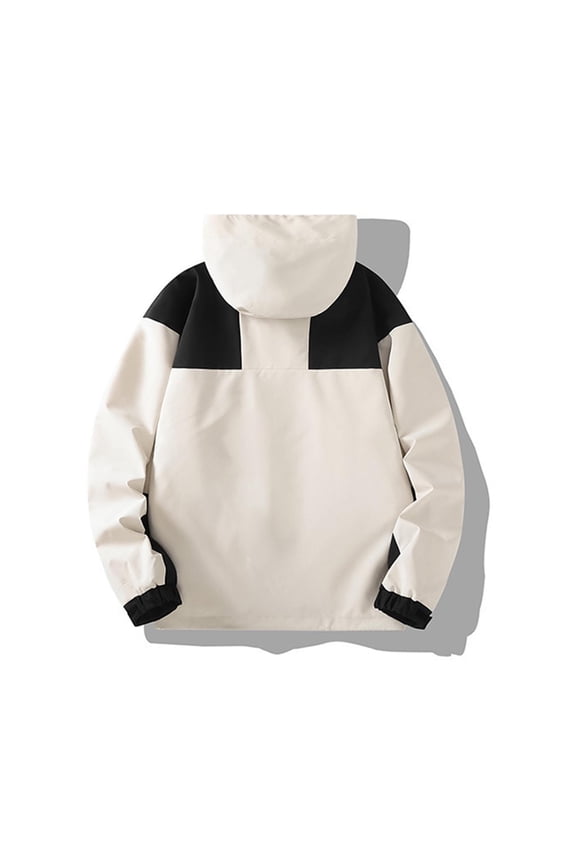 Women's Fashion Solid Color Long Sleeve Pocket Long Sleeved Hooded Interchange Jacket