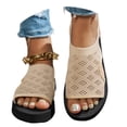 thumbnail image 1 of Women's Fashion Solid Color Mesh Breathable Anti- Open Toe Platform Sandals Lightweight Comfortable Summer Casual Slippers with Thick Sole for Beach, Pool, Daily Walking, 1 of 9