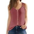 thumbnail image 1 of Women's Fashion Solid Color Sleeveless T Shirt Top, 1 of 1