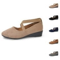 thumbnail image 1 of Women's Fashion Solid Color Suede Elastic Casual Shoes A On Temperament Comfortable Shoes, 1 of 8