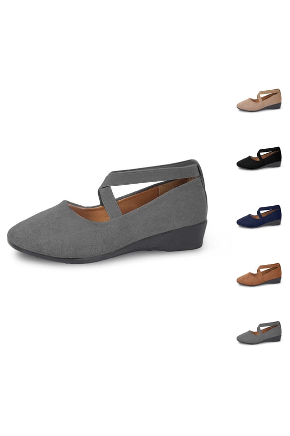 Women's Fashion Solid Color Suede Elastic Casual Shoes A On Temperament Comfortable Shoes