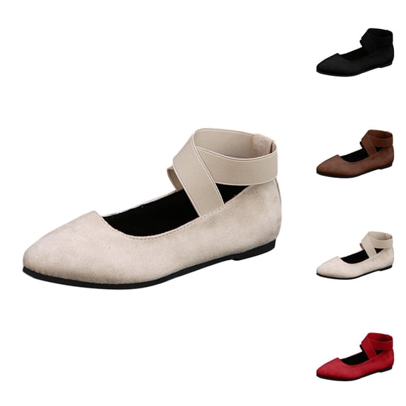 Women's Fashion Solid Color Suede Elastic Casual Shoes A On Temperament Comfortable Shoes