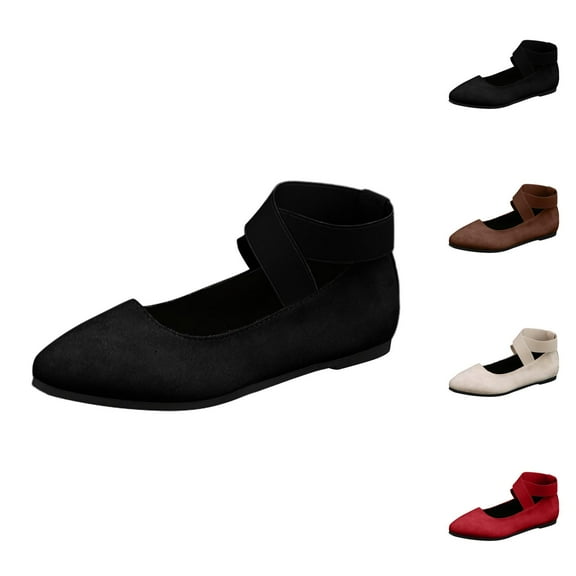 Women's Fashion Solid Color Suede Elastic Casual Shoes A On Temperament Comfortable Shoes