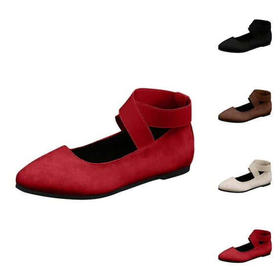 Women's Fashion Solid Color Suede Elastic Casual Shoes A On Temperament Comfortable Shoes