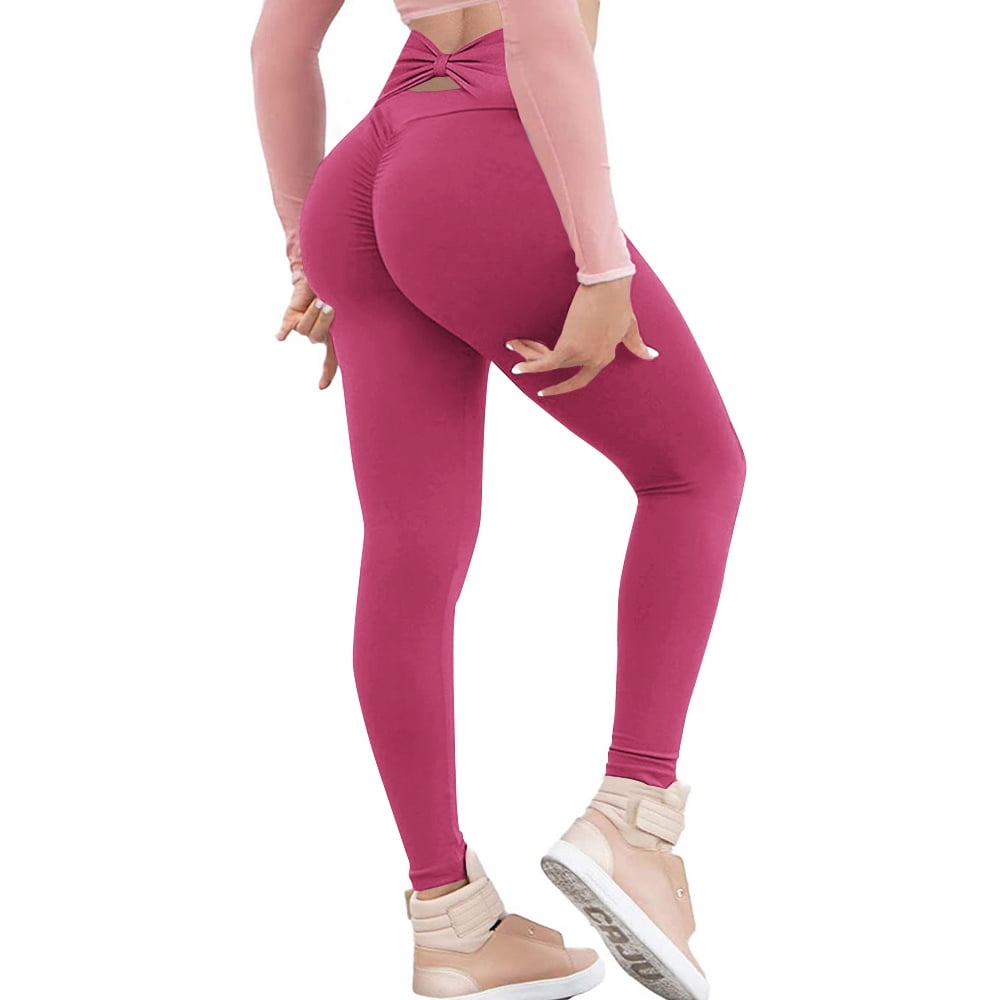 Women's New Solid Color Tight Yoga Pants Stretch Leggings Pants 