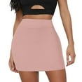 thumbnail image 1 of Women's Fashion Solid Short Skirt with Elastic Waist, Slim Fit, Polyester Fabric, Suitable for Daily Occasions, Available in Asian Sizes, 1 of 5